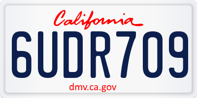CA license plate 6UDR709