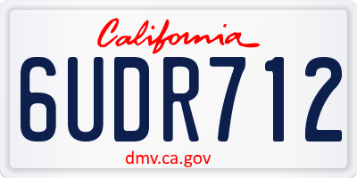 CA license plate 6UDR712