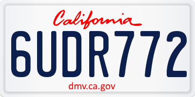 CA license plate 6UDR772
