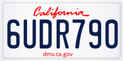 CA license plate 6UDR790