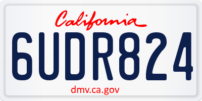 CA license plate 6UDR824