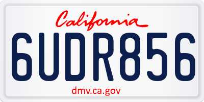 CA license plate 6UDR856