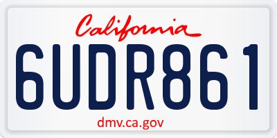 CA license plate 6UDR861