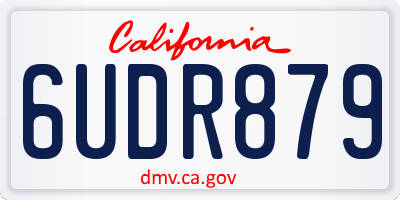 CA license plate 6UDR879