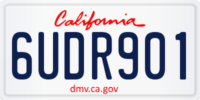 CA license plate 6UDR901