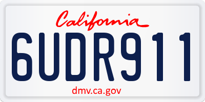 CA license plate 6UDR911