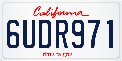CA license plate 6UDR971