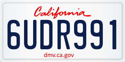 CA license plate 6UDR991