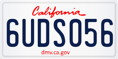 CA license plate 6UDS056