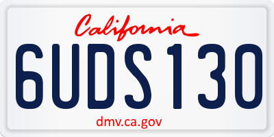 CA license plate 6UDS130