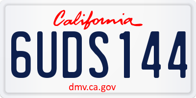 CA license plate 6UDS144