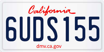 CA license plate 6UDS155
