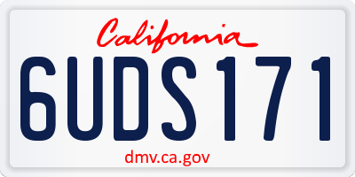 CA license plate 6UDS171