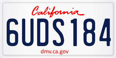 CA license plate 6UDS184