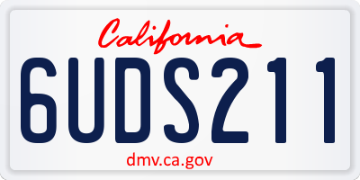 CA license plate 6UDS211
