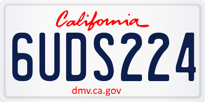 CA license plate 6UDS224