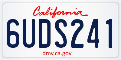 CA license plate 6UDS241