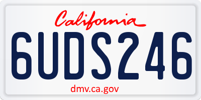 CA license plate 6UDS246