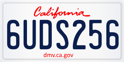 CA license plate 6UDS256