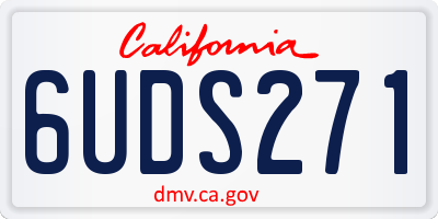 CA license plate 6UDS271