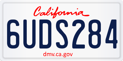 CA license plate 6UDS284