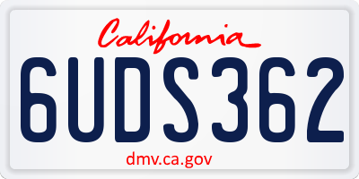 CA license plate 6UDS362