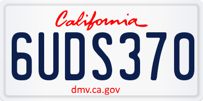 CA license plate 6UDS370