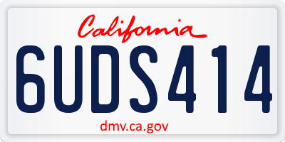 CA license plate 6UDS414