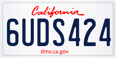 CA license plate 6UDS424