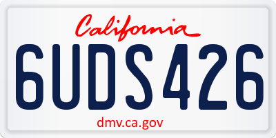 CA license plate 6UDS426