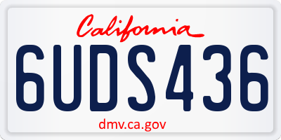 CA license plate 6UDS436