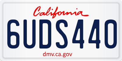CA license plate 6UDS440
