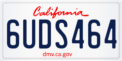 CA license plate 6UDS464