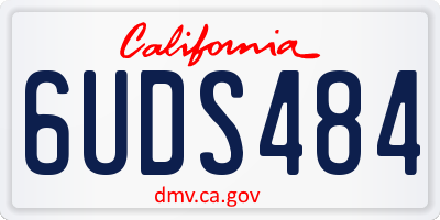CA license plate 6UDS484