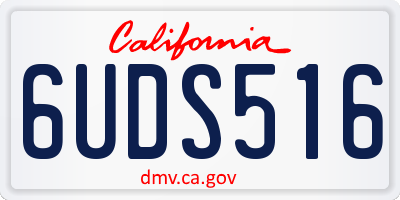 CA license plate 6UDS516