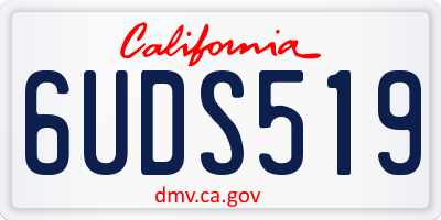 CA license plate 6UDS519