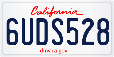 CA license plate 6UDS528