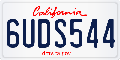 CA license plate 6UDS544