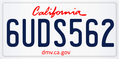 CA license plate 6UDS562