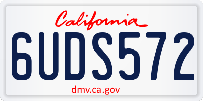CA license plate 6UDS572