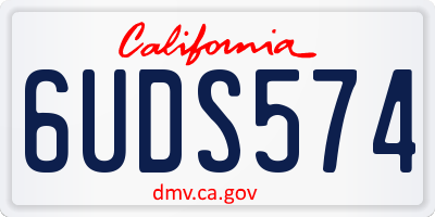 CA license plate 6UDS574
