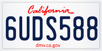 CA license plate 6UDS588