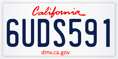 CA license plate 6UDS591