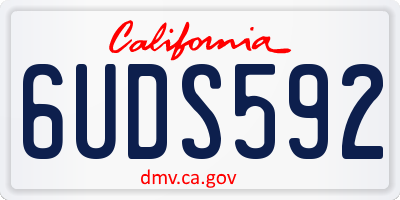 CA license plate 6UDS592