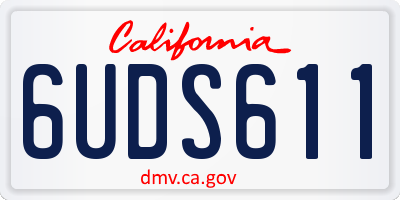 CA license plate 6UDS611