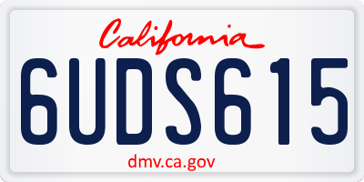 CA license plate 6UDS615