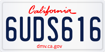 CA license plate 6UDS616