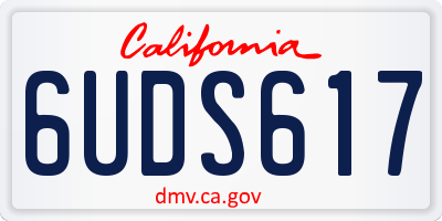 CA license plate 6UDS617