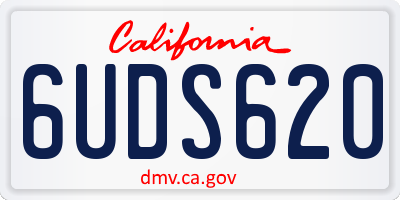 CA license plate 6UDS620