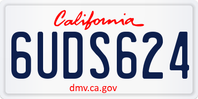 CA license plate 6UDS624